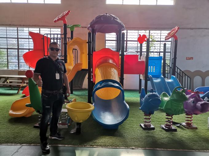 Direct Sale Outdoor Playground Equipment For Kids Plastic Slide Set With Competitive And High Qualit 2