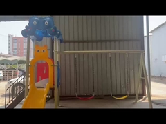 China Factory Customize Design Children Colorful Plastic Outdoor Playground Slide with Swing Set