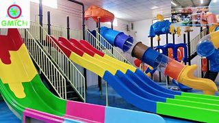 Custom Outdoor Fiberglass Water Playground Slides